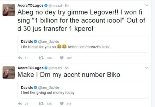 (HOT)Mr Eazi Begs Davido For Money & Gets This Epic Response